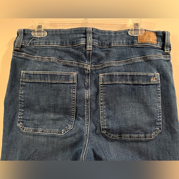 American Eagle size 14 next level stretch super hi rise flare denim jeans - Picture 4 of 4